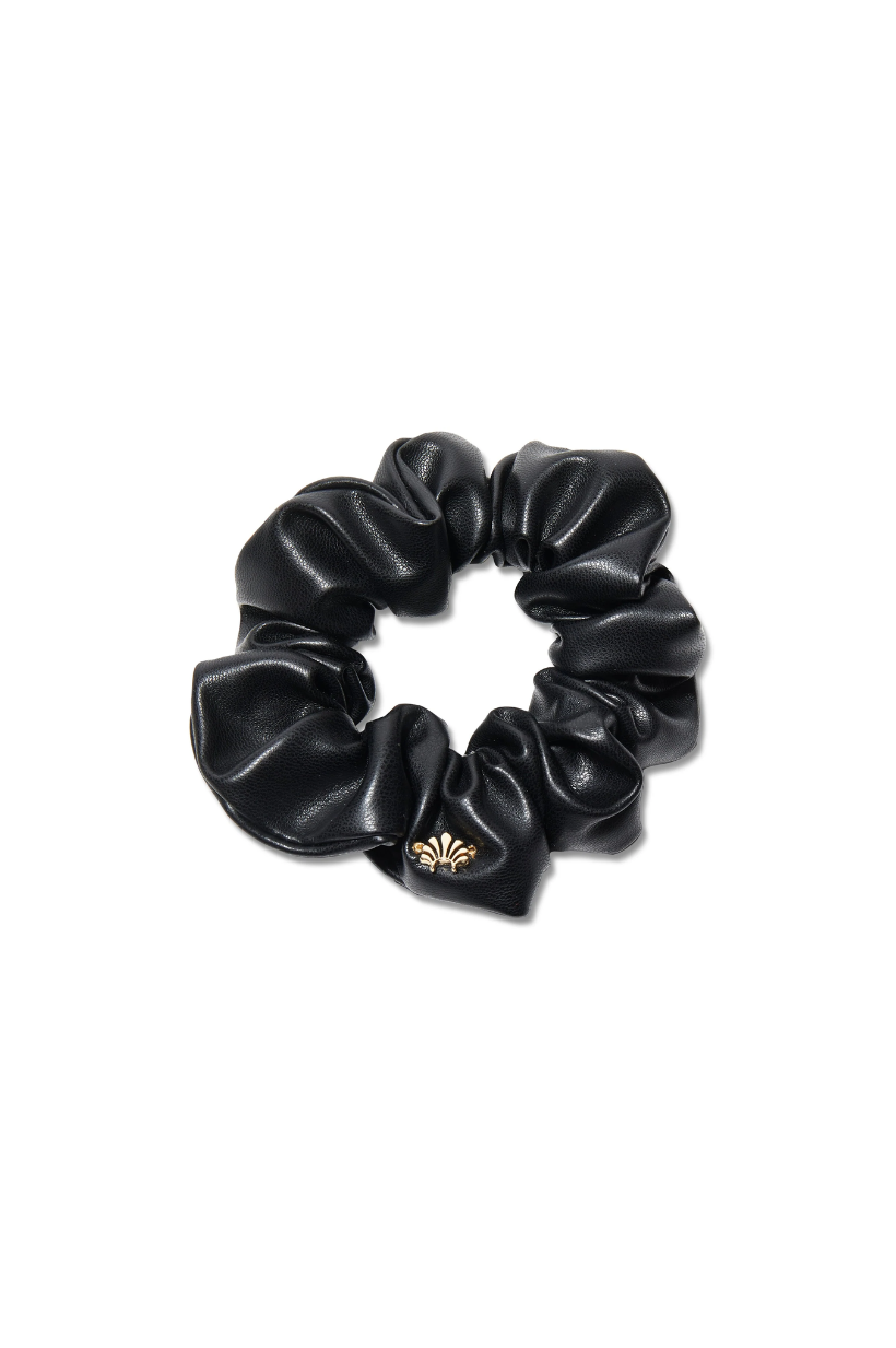 Faux Leather Scrunchie