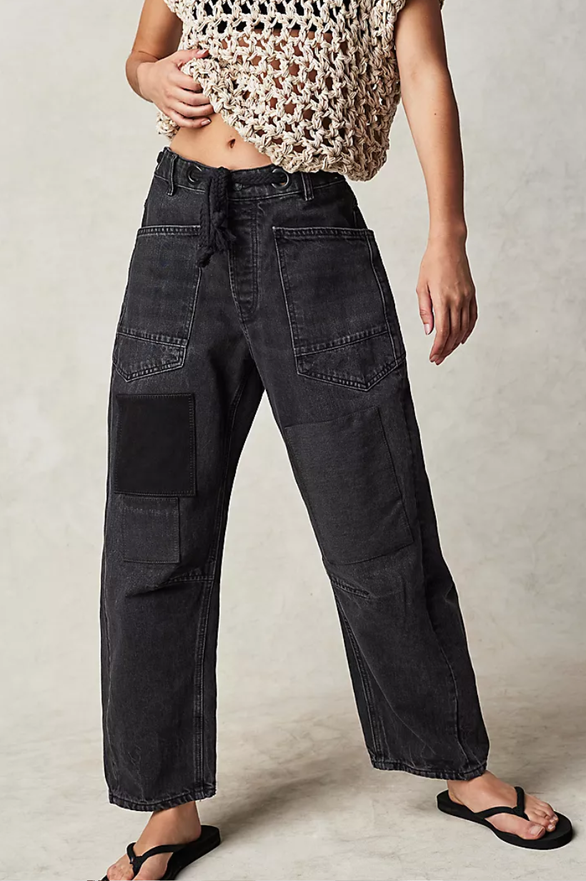 Moxie Pull On Barrel Jeans