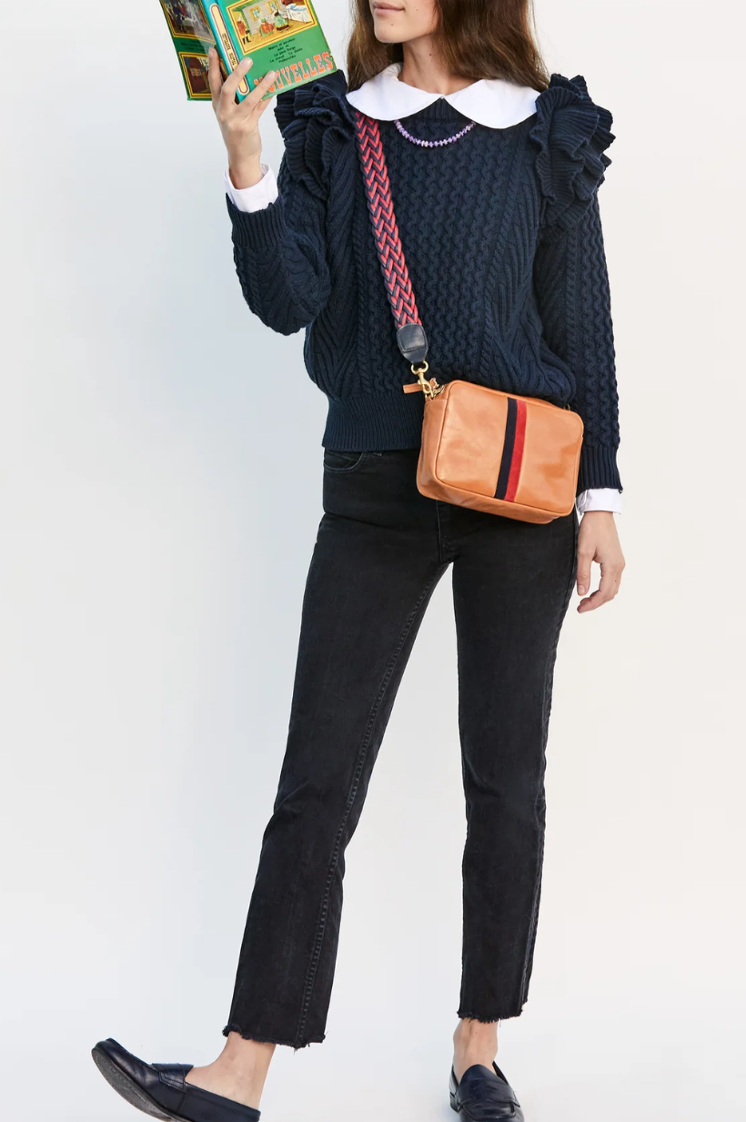 Belted Braided Webbing Crossbody Strap