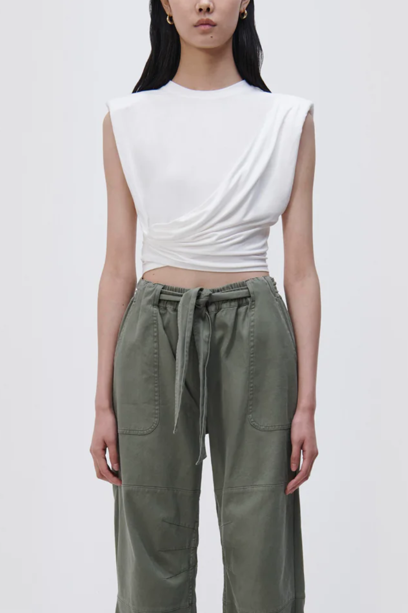 Estelle Wrap Shoulder Pad Top