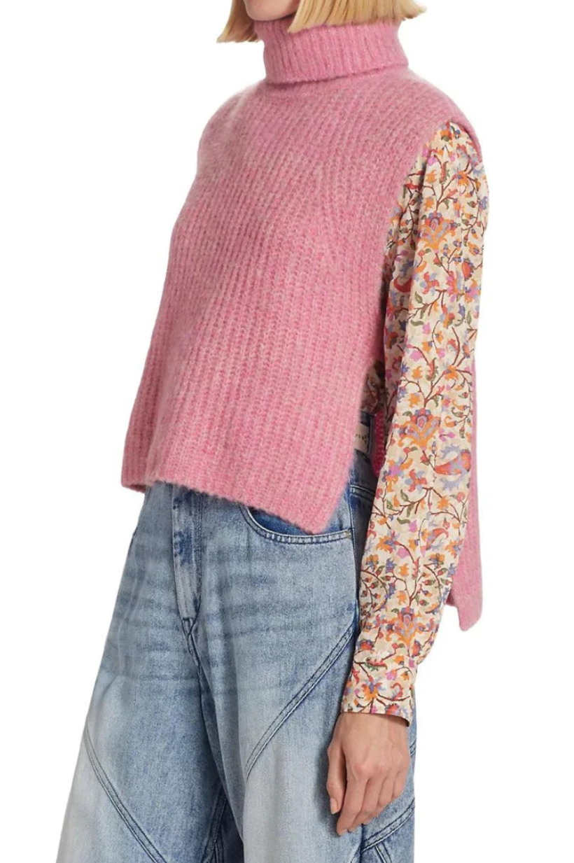 Megan Turtleneck Bib Sweater
