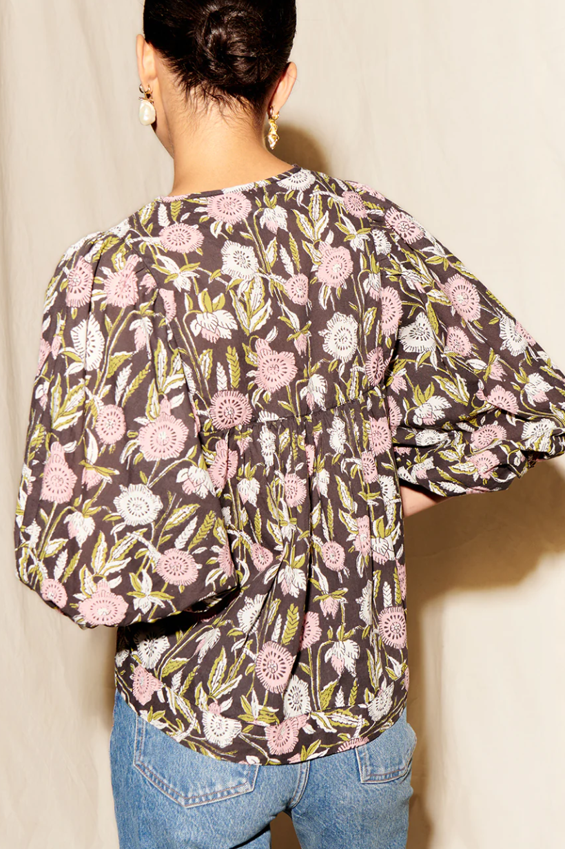 Jesy Floral Block Print Top
