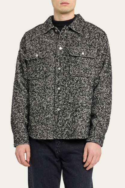 Tweed Textured Overshirt Jacket