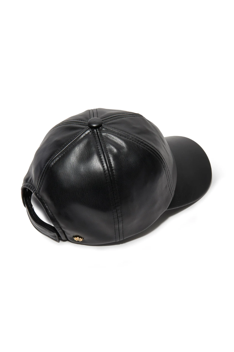 Faux Leather Baseball Cap