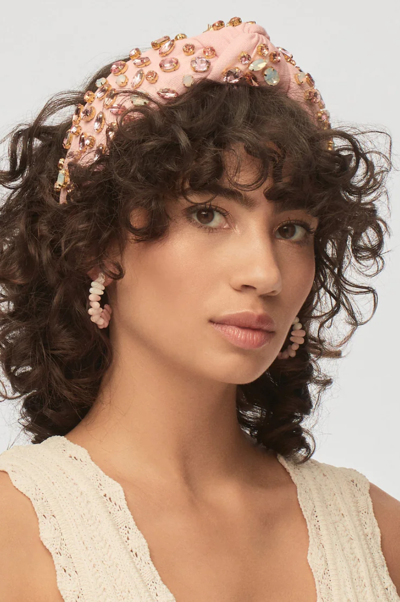 Glittering Crystal Woven Knotted Headband