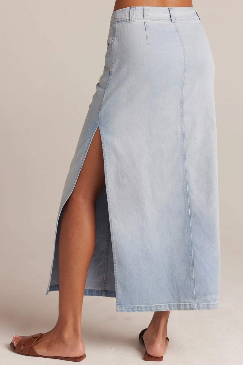 Indigo Side Slit Skirt