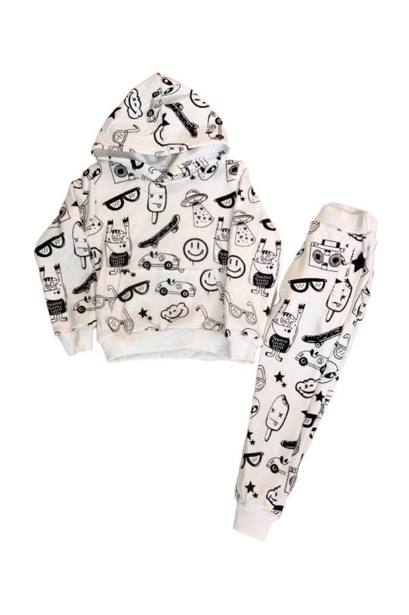 Graffiti Ice Cream Hoodie Set