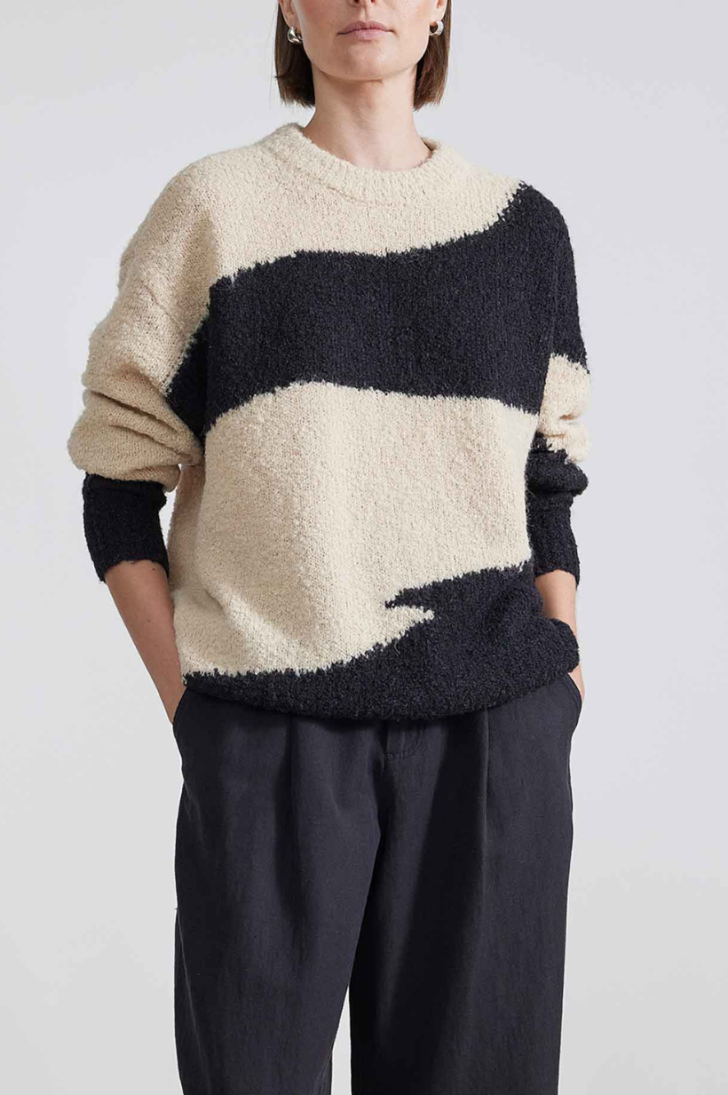 Elle Textured Crew Sweater