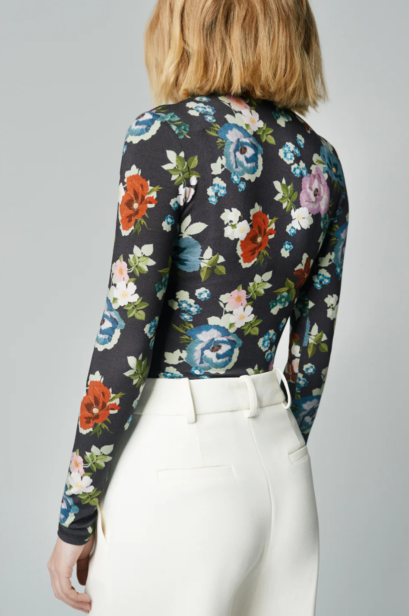Floral Turtleneck