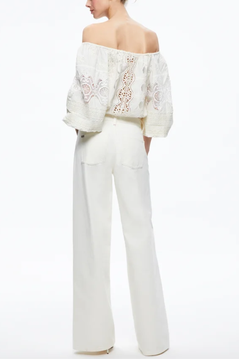 Alta Embroidered Off The Shoulder Blouse
