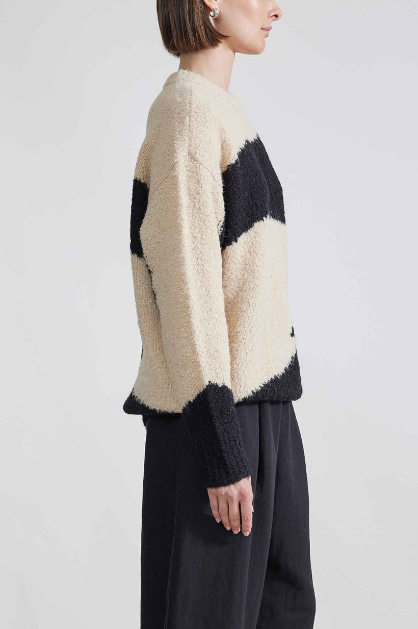 Elle Textured Crew Sweater