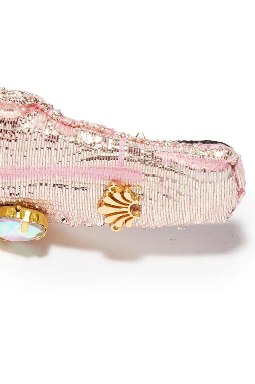 Oval Crystal Slim Knotted Headband
