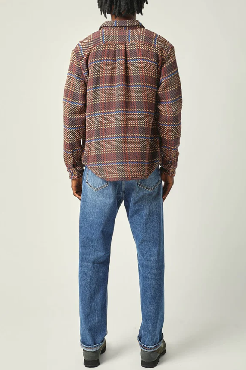 Corded Plaid Shirt Jacket