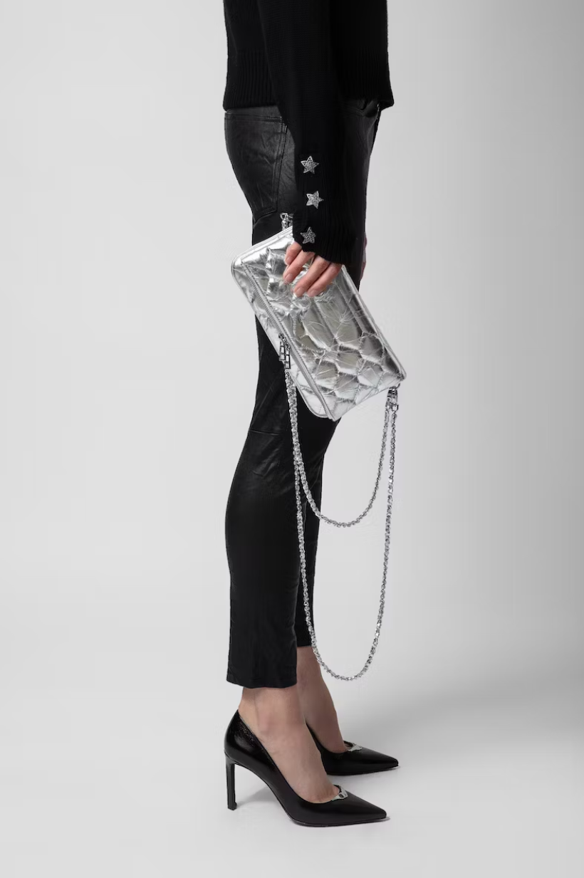 Rock XL Quilted Metallic Handbag