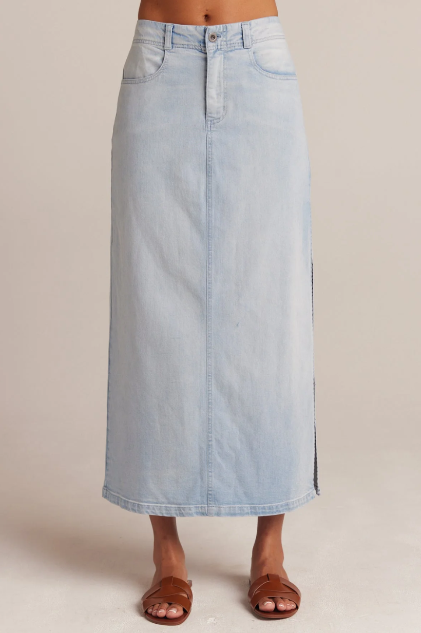 Indigo Side Slit Skirt