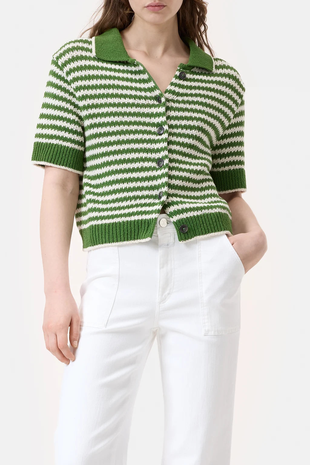 Stripe S/S Cardigan