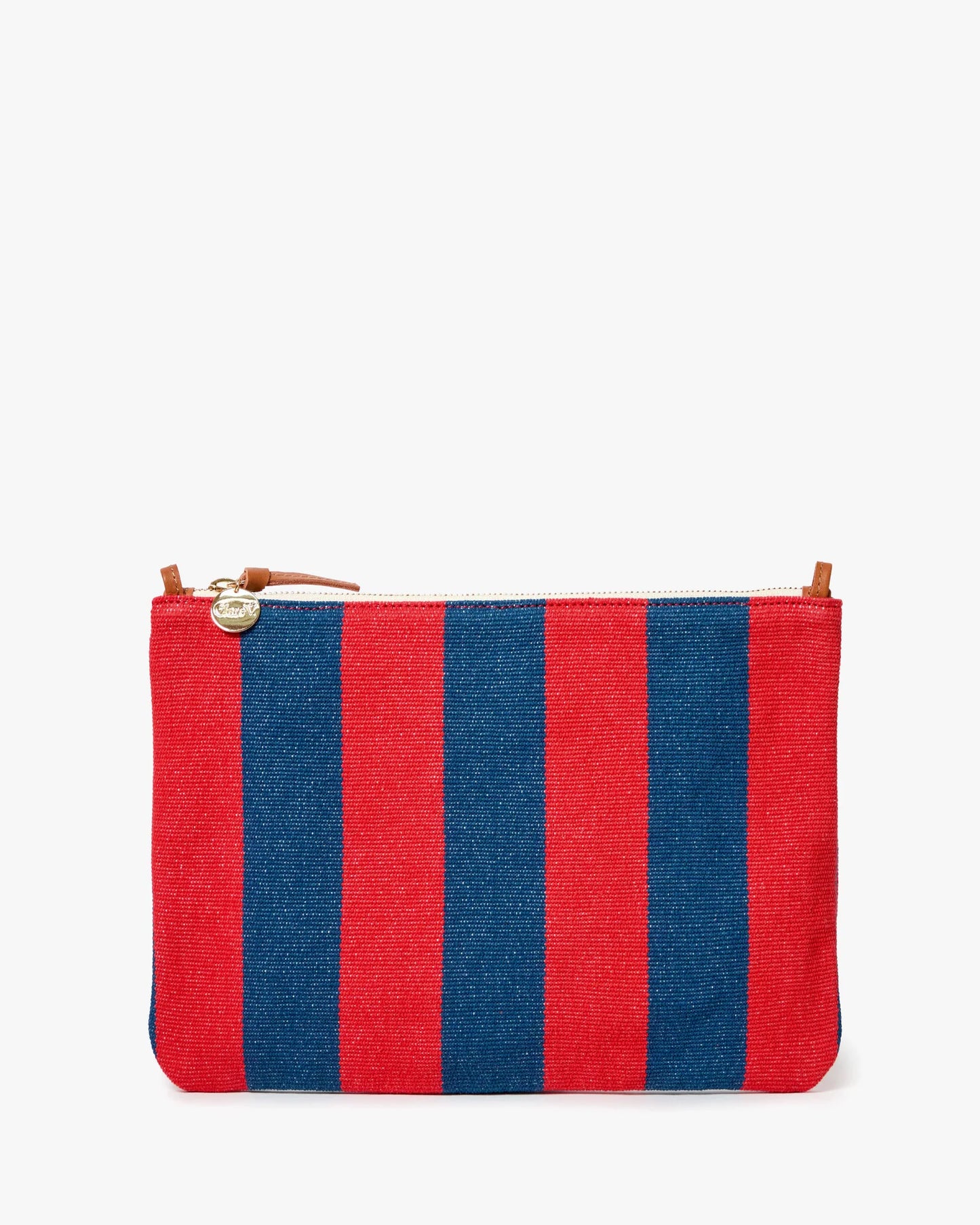 Flat Clutch Canvas Stripe