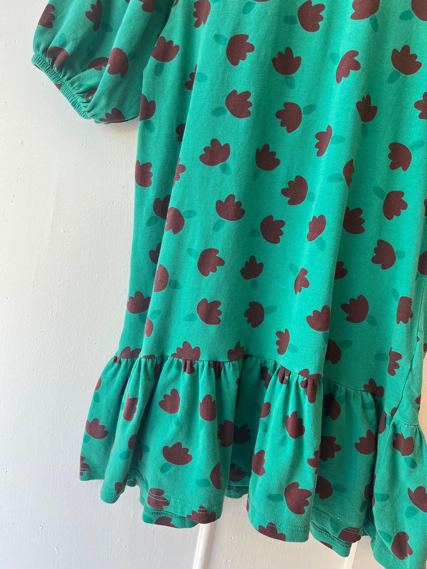 Dress Balloon Sleeves Flowers