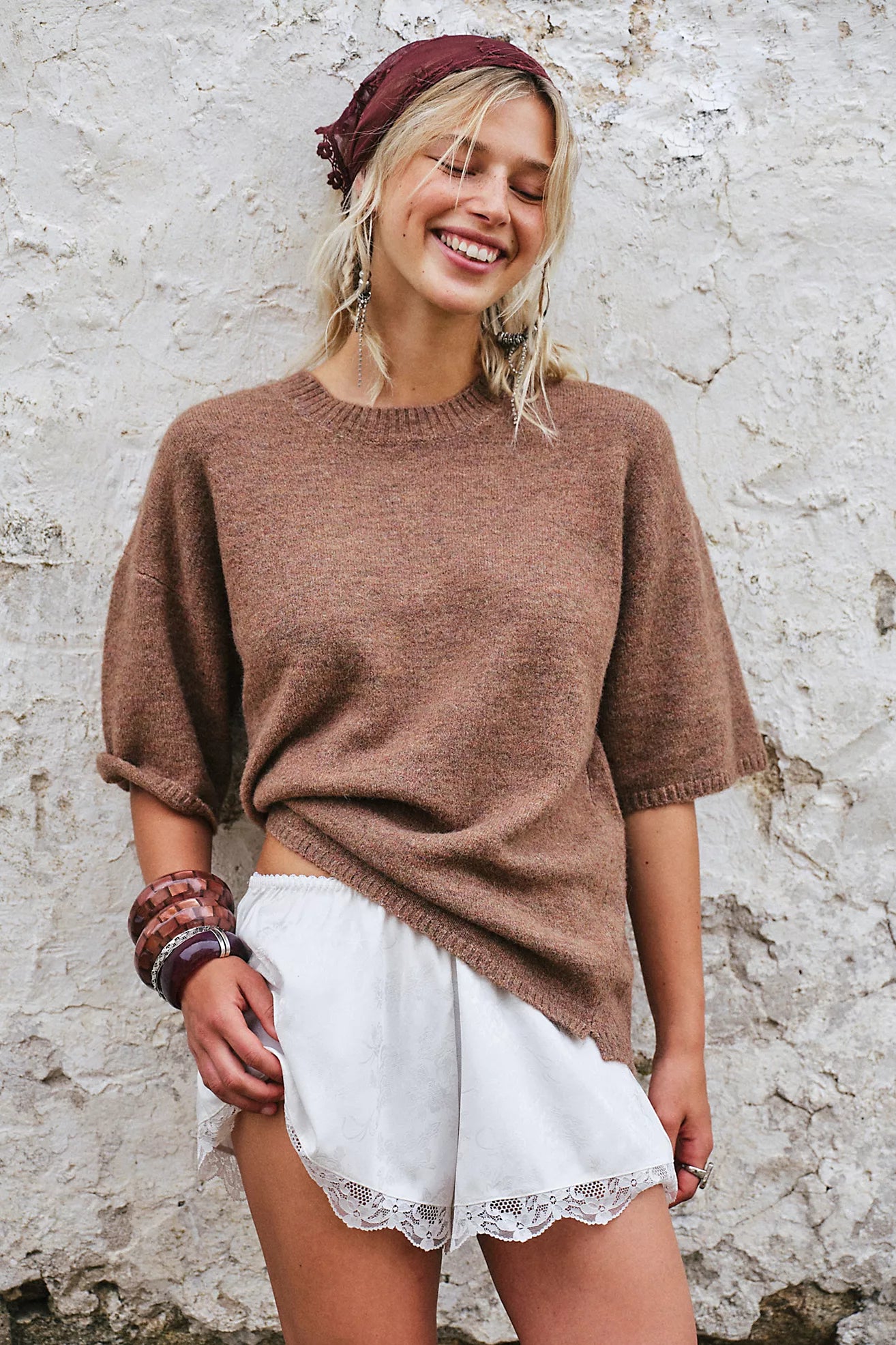 MARGOT SWEATER TEE-BROWNIE