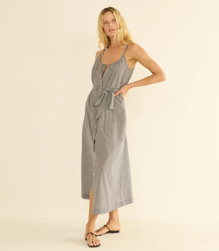 Nevita Dress-Noir Gingham