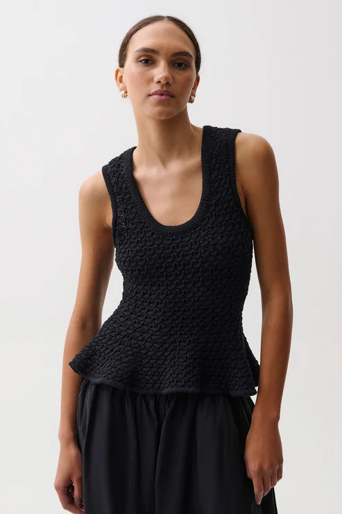 Anna Peplum-Black
