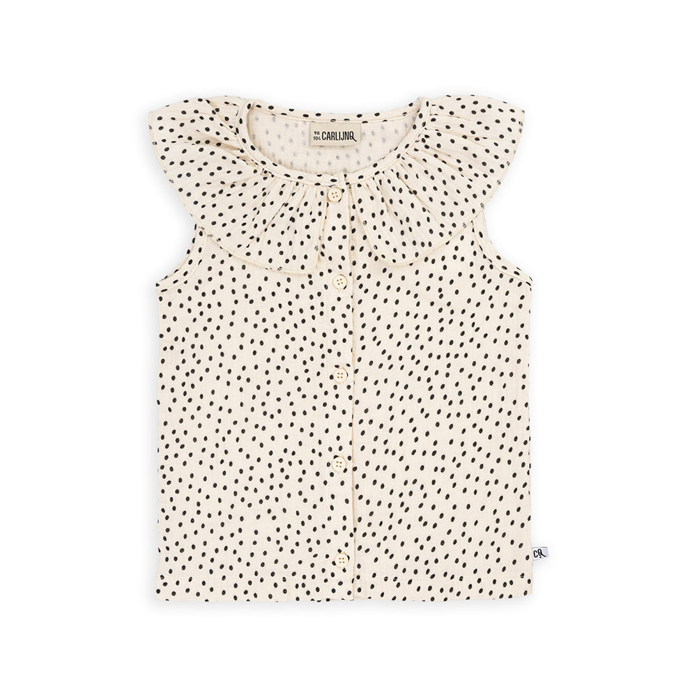 Mini Dots - Big Collar Blouse