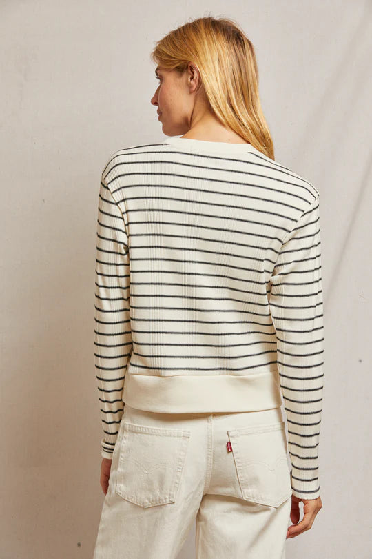 Stef Rib Stripe L/S Boxy Tee