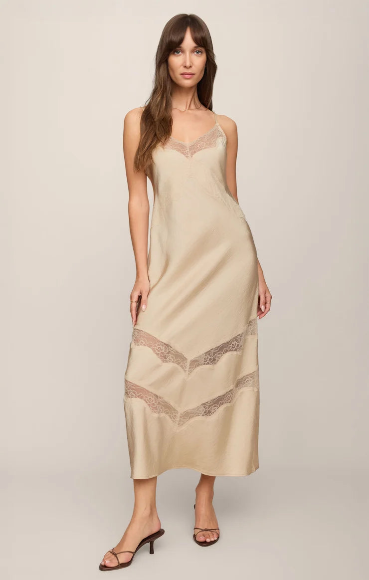 Bruna Lace Midi Dress-CHK