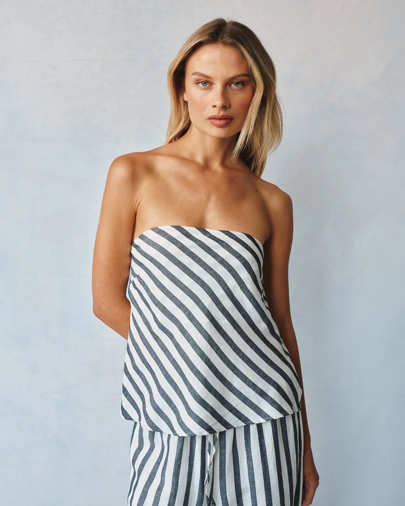 Bias Strapless Top