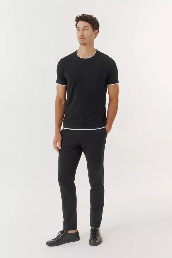 Classic Jersey Double Trim S/S Crew Neck Tee