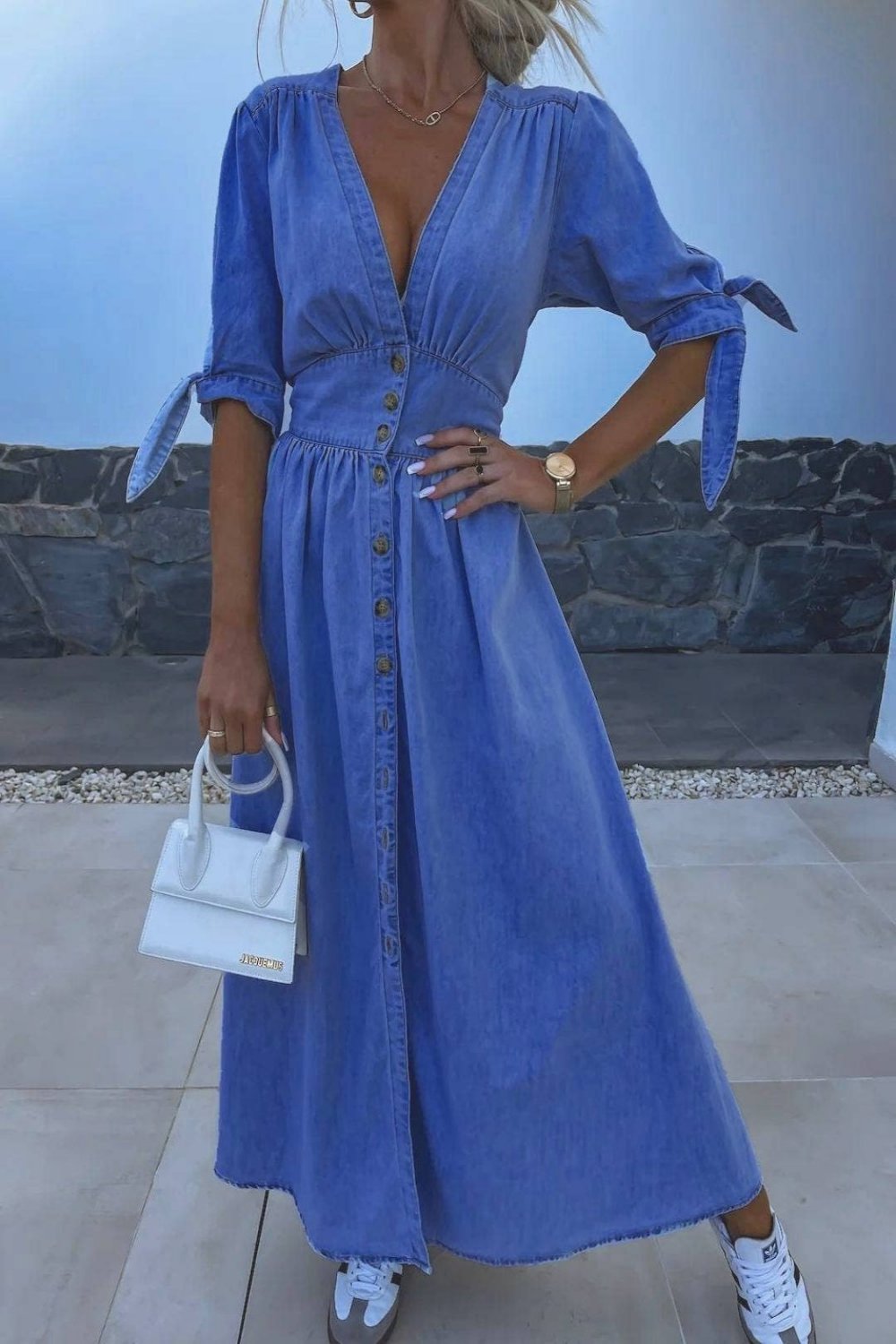 Denim Maxi Dress CASH and CLIVE Denim Maxi Dress CASH and CLIVE