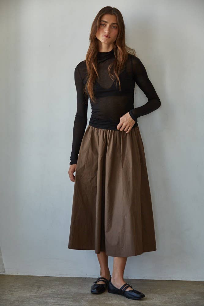 Flare Midi Skirt