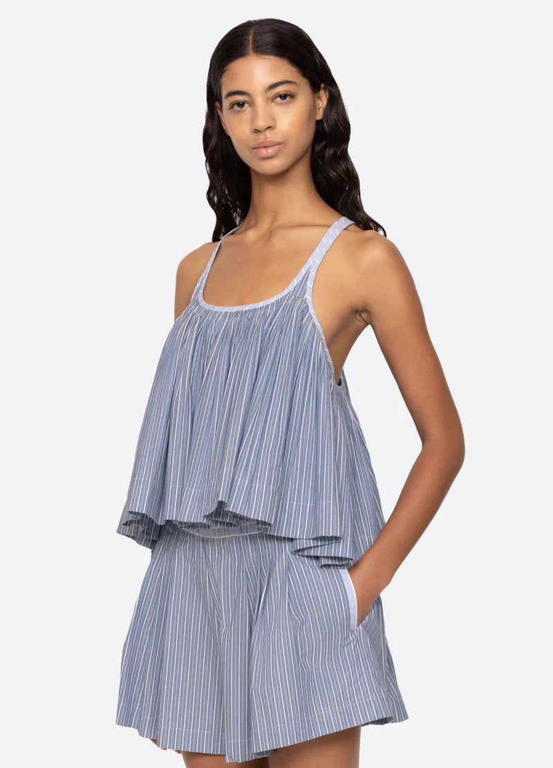 Helmi Striped Shirting Tank Top