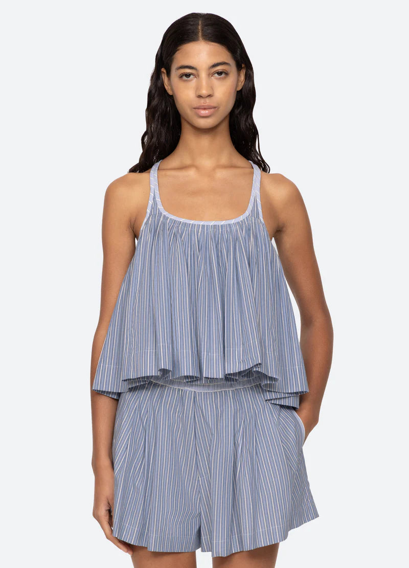 Helmi Striped Shirting Tank Top