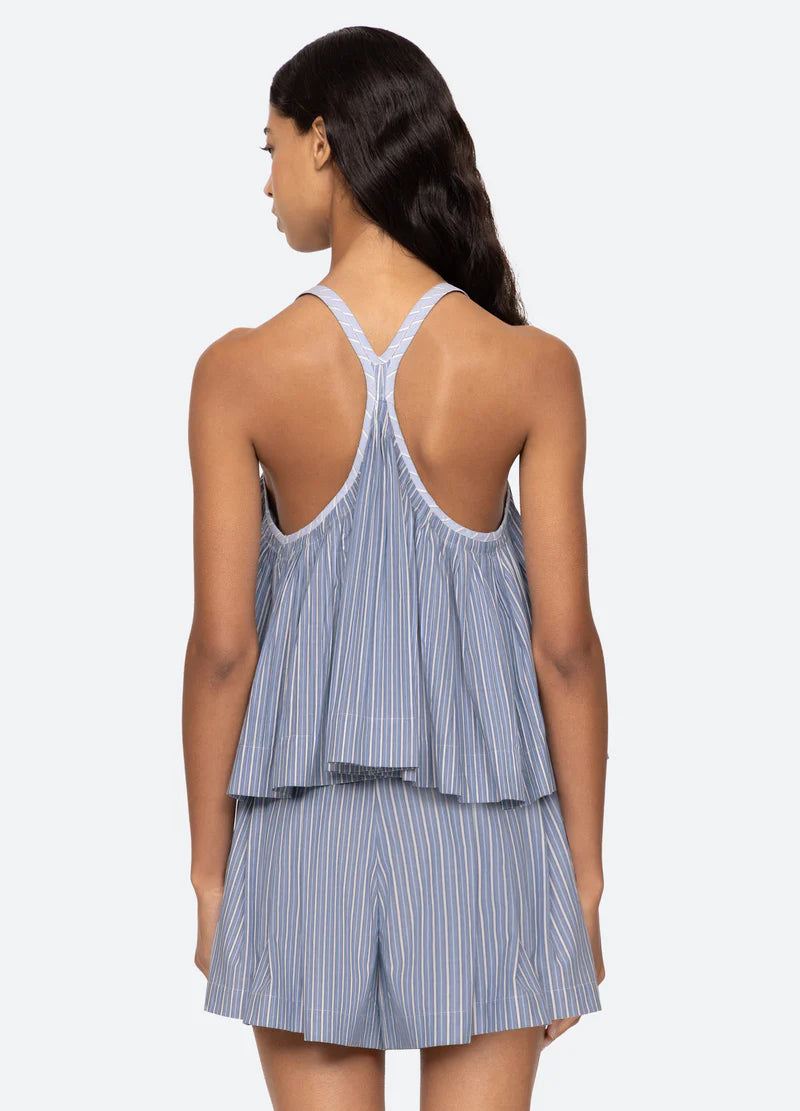 Helmi Striped Shirting Tank Top