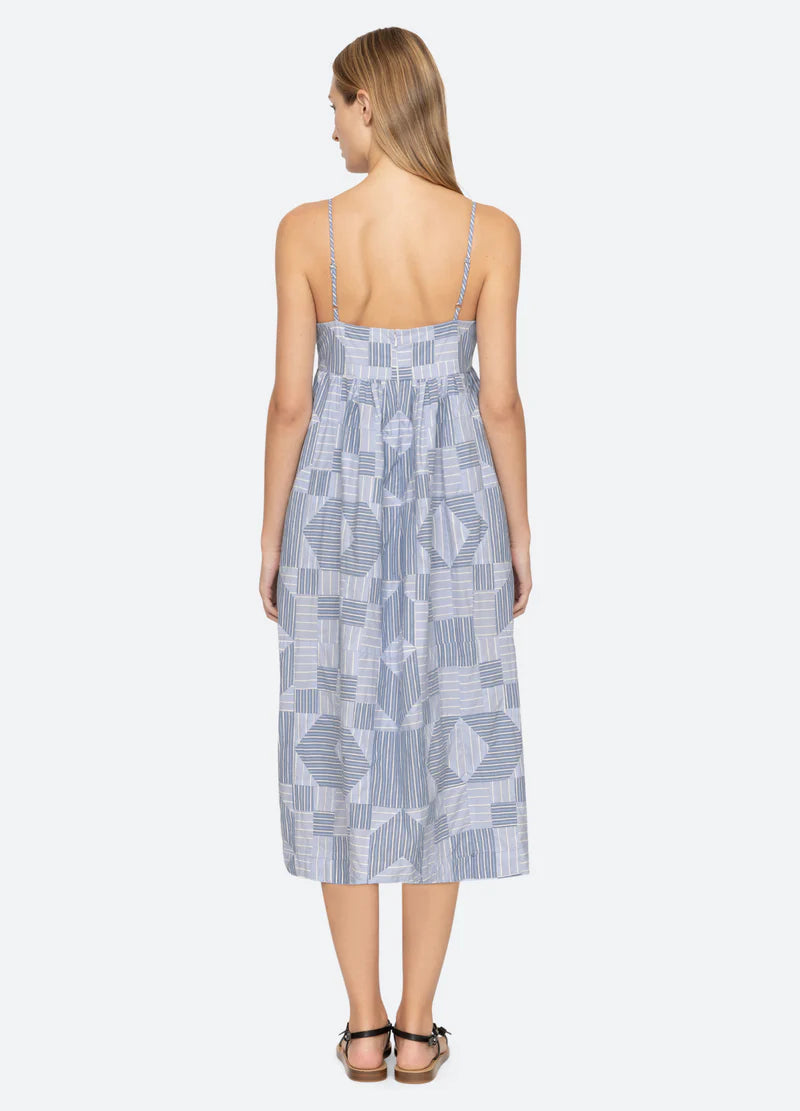 Helmi Striped Shirting Midi Dress