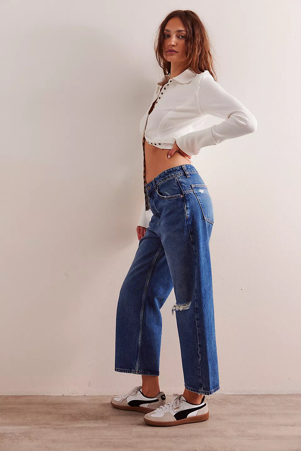 Deep Trance Dropped BF Jeans - More Colors