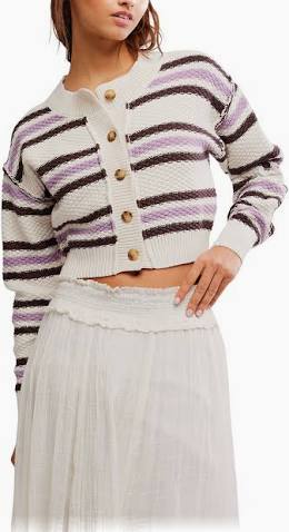 Lila Stripe Cardi
