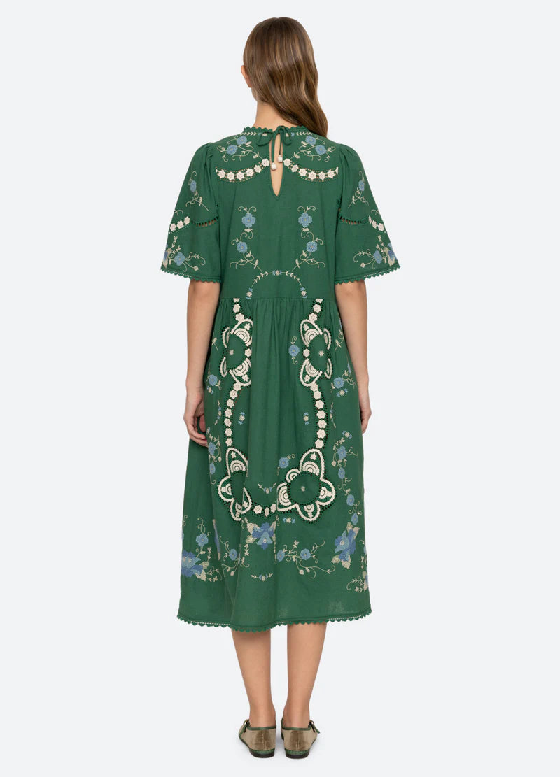 Vesna Embroidery Short Sleeve Dress