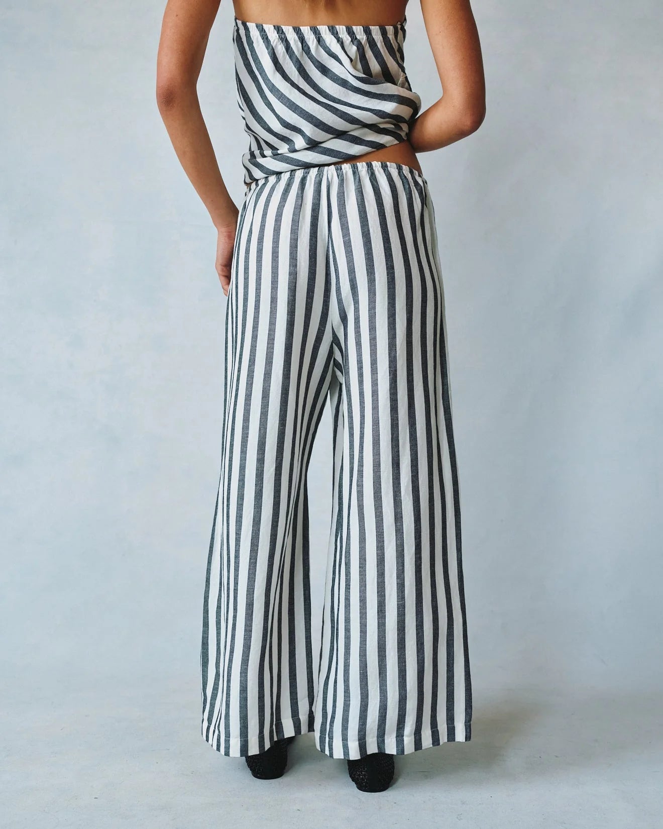 Wide Leg Crop Pants with Drawstring