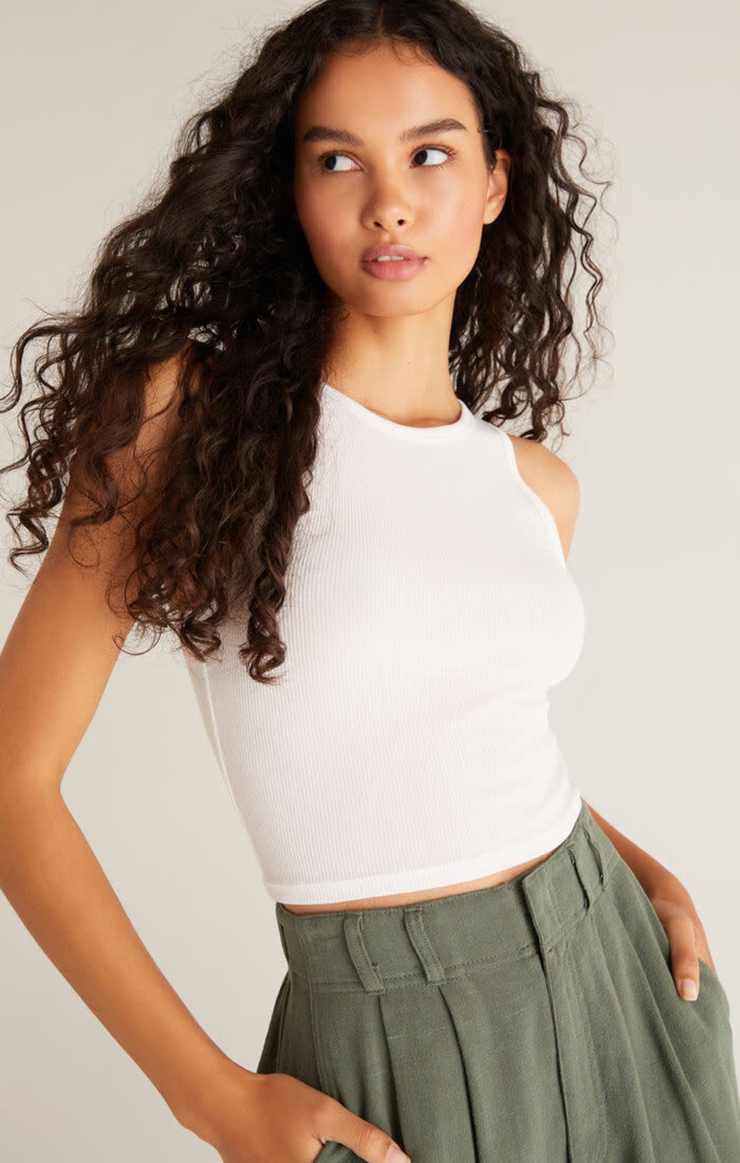 Hannah Cropped Rib Tank