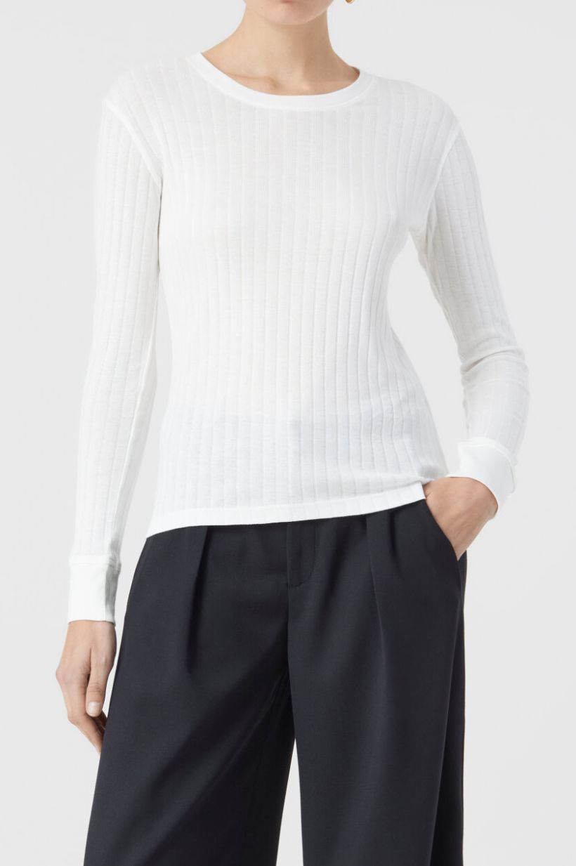 Straight Neck Long Sleeve
