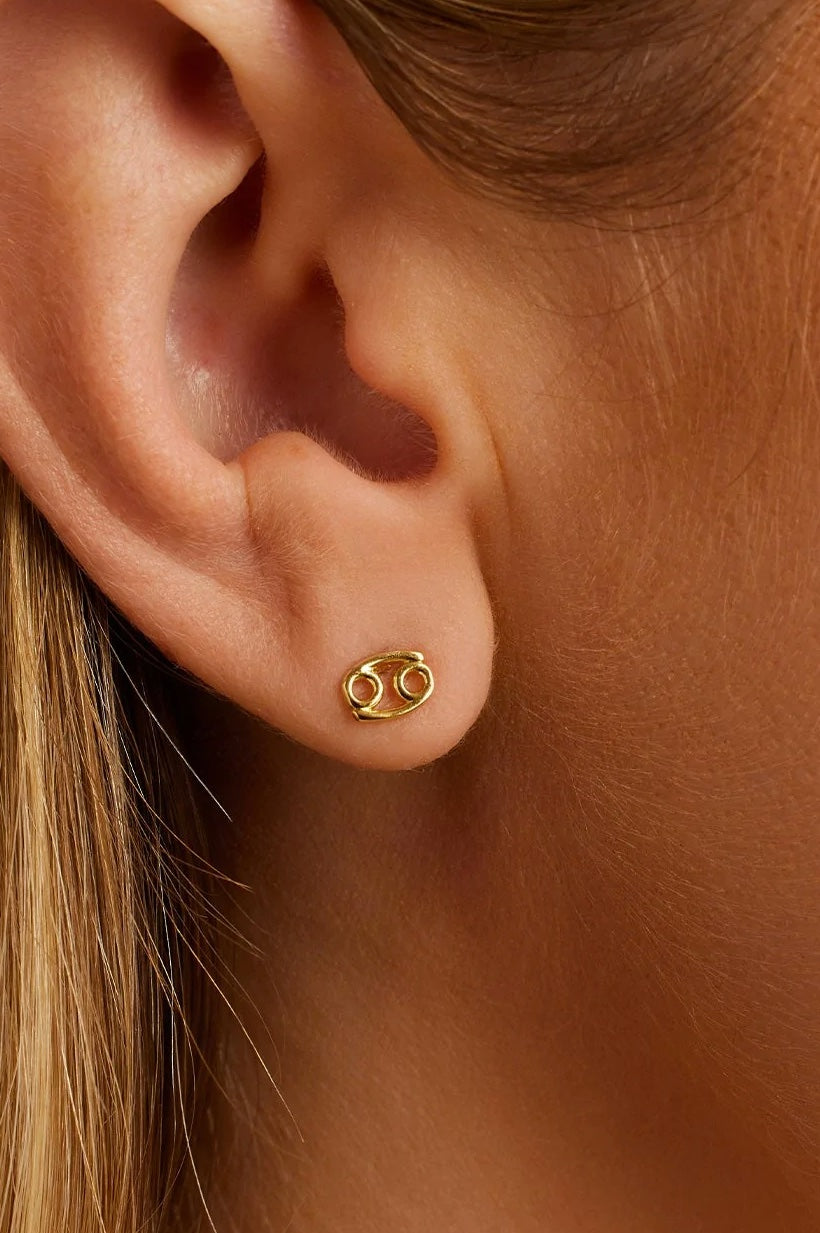 Zodiac Charm Stud - Cancer