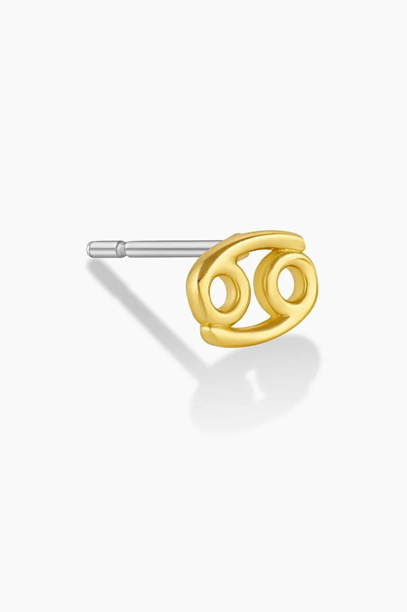 Zodiac Charm Stud - Cancer
