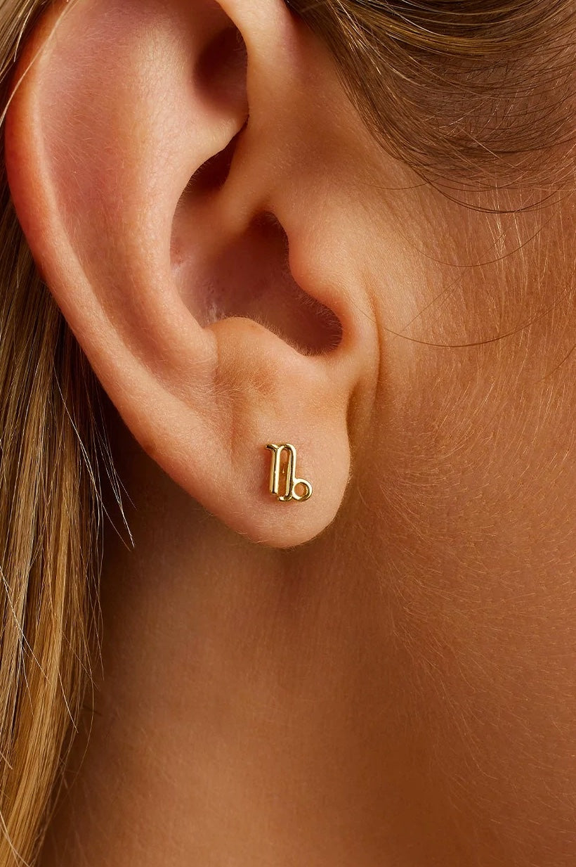 Zodiac Charm Stud - Capricorn