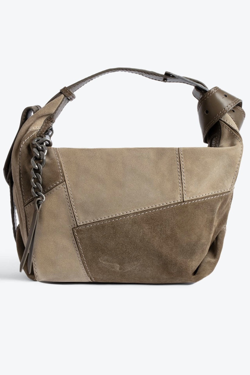 Le Cecilia Suede Patchwork Handbag