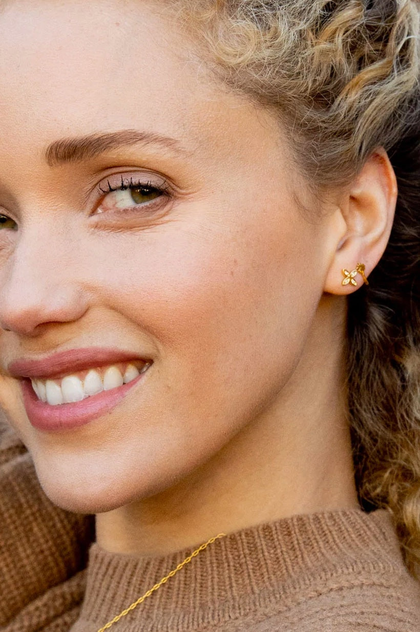 Flower Charm Stud