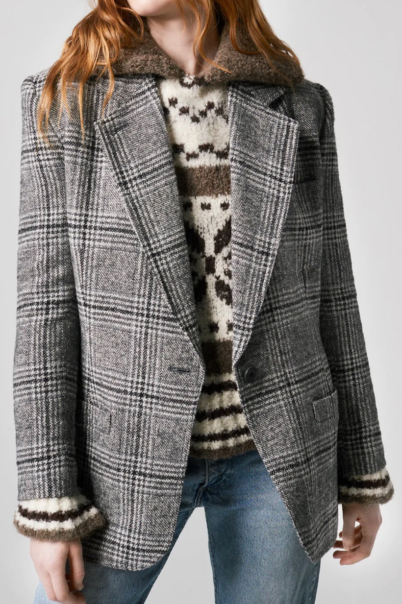 Oversized Notched Lapel Blazer