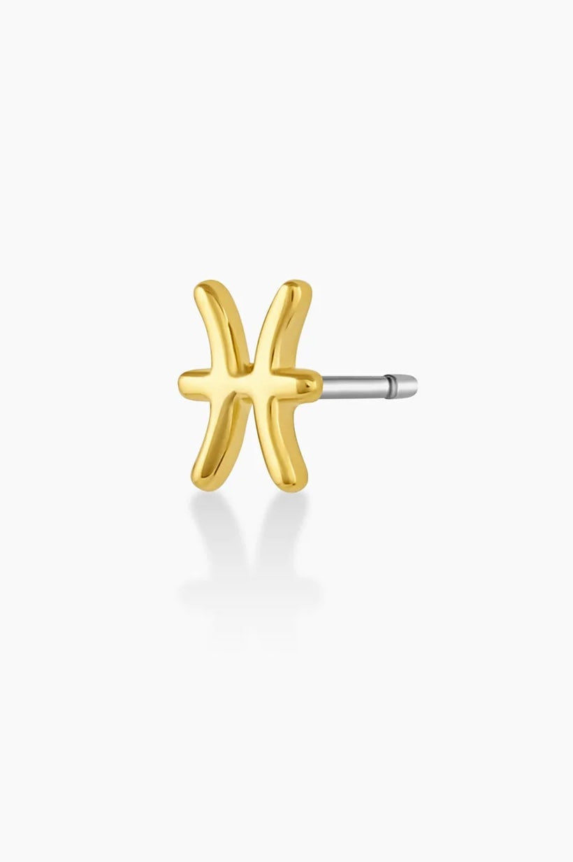 Zodiac Charm Stud - Pisces