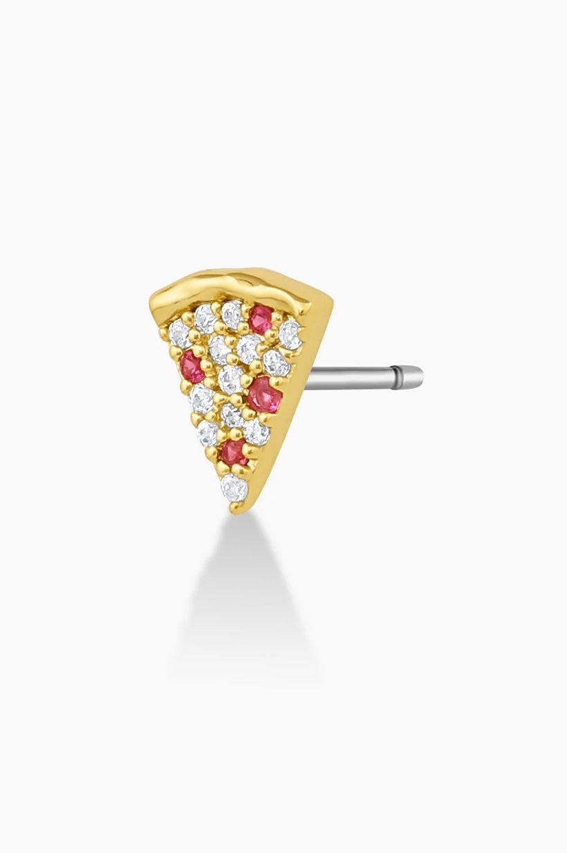 Pizza Charm Stud
